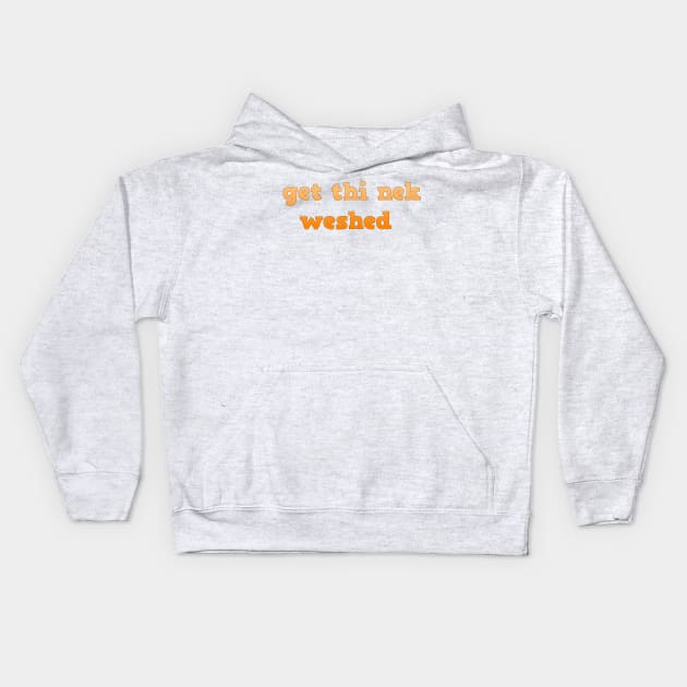 get thi nek weshed yorkshire Kids Hoodie by Simon-dell